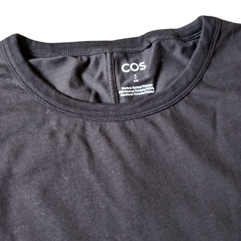 COS Black Long Sleeve Tee Classic Crew Neck